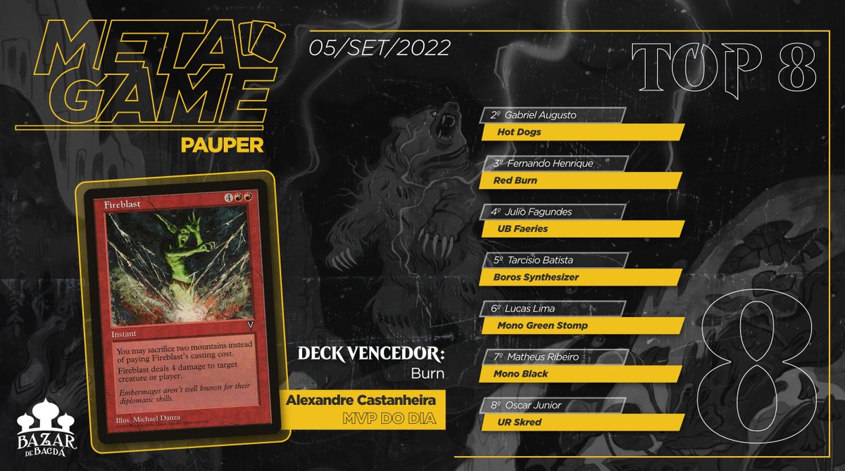 bazardebagda's tweet photo. Que tal começar a semana jogando um #pauper com a gente?
#metabazar https://t.co/2p4YryG8UZ
