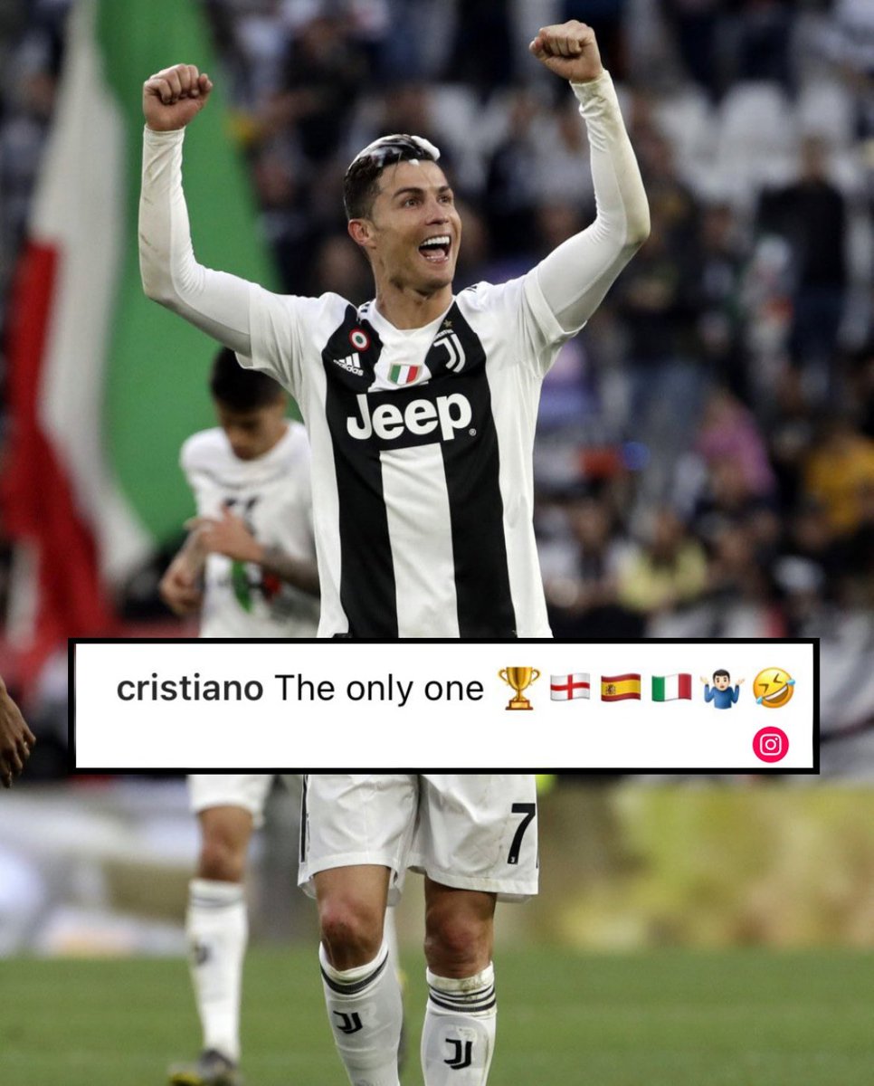 TimelineCR7's tweet photo. When Cristiano Ronaldo said this after winning his first Serie A trophy… 😂🐐 https://t.co/SWk1Zq8a8I