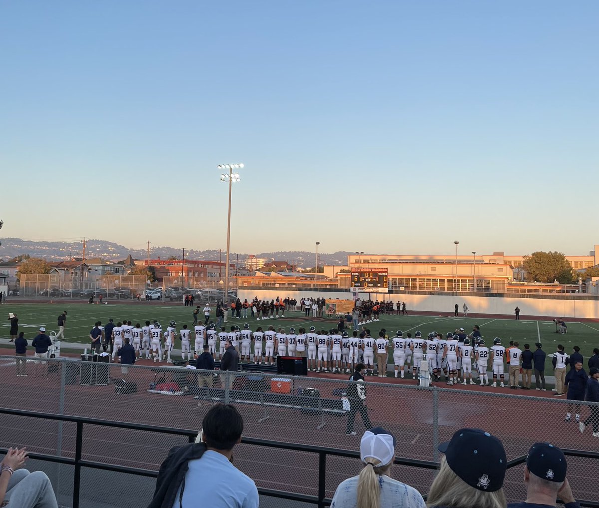 VickieGBrown's tweet photo. Friday Night Lights done right @McClymondsHS @mackhouse86 Bell didn’t win, but we were welcomed by great staff, players & crowd. Shout out to the announcer- fun! @d1rickari10 knows how to show respect to his opponents! #sportsmanship #mackhouse #GoBells https://t.co/gxbkICi21D