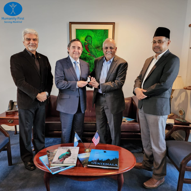 HFUSA's tweet photo. Our @HFUSA Chairman &amp; The President of @Healthcare_HF met with Alfonso Quinonez Ambassador of Guatemala in Washington DC to apprise him of @HFUSA work including the expansion of @HFNasirHospital in Guatemala.