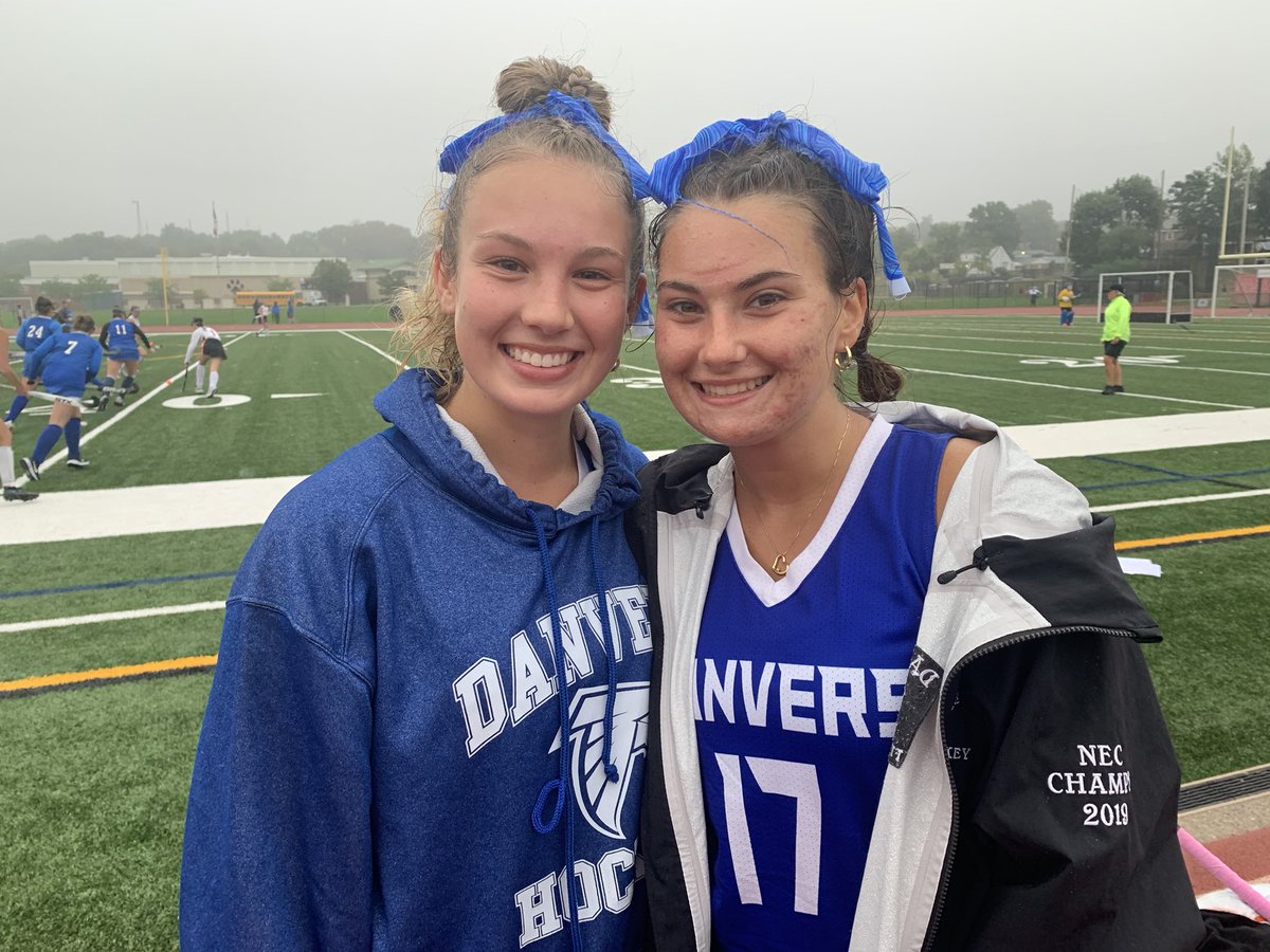 Final score: Danvers field hockey wins its season opener over host Beverly, 3-0. A goal and assist each for captains Emma Wilichoski (left) and Sadie Papmechail.