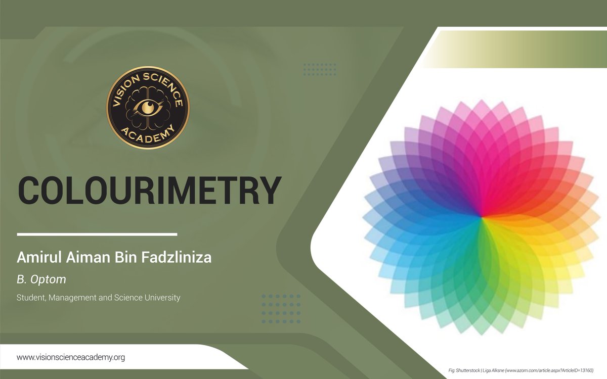 science_vision's tweet photo. Colour Blind Awareness Day | September 6th 2022
COLOURIMETRY
By - Amirul Aiman Bin Fadzliniza
Read here https://t.co/ck7bTpvTT0
#eyehealth #optometry #ophthalmology #eyecare #articles #science #optometrists #blog #colourblind #colourvision #colourimetry #visionscienceacademy https://t.co/ZIANG2IwlF