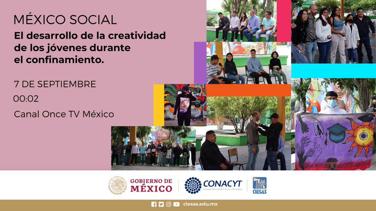 ciesas's tweet photo. Continúa la charla de @MarioLFuentes1 con las y los jóvenes que participaron en la investigación #AdolescentesEnPandemia, coordinada por Gonzalo Saraví (#CIESASCMDX) y @MARIOQUEZADA13 (profesor de Educación Media Superior).
Te esperan en @MexicoSocial_, de @CanalOnceTV. https://t.co/cuO76BmcEm