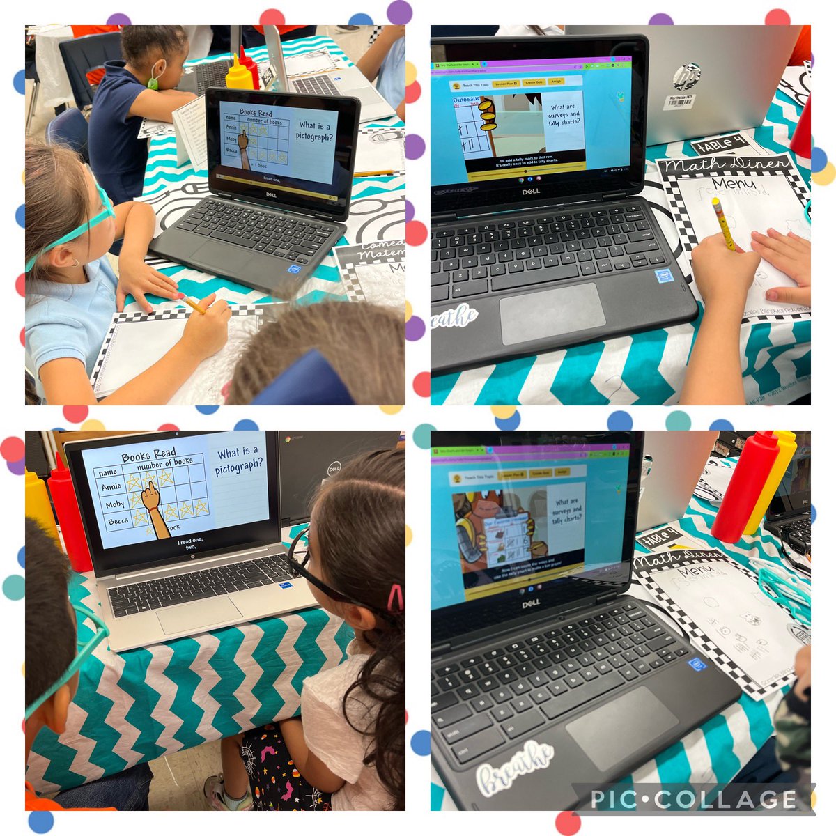 ms_jhernandez83's tweet image. 1st grade came into Math Diner today to get a taste of their upcoming unit: Data Analysis. They watched Brainpop Jr. videos on tally marks &amp;amp; picture graphs. #sorting #categorizing #vocabulary #collecting @NISDPassmore @NISDElemMath @Bilingualadv @texteacher