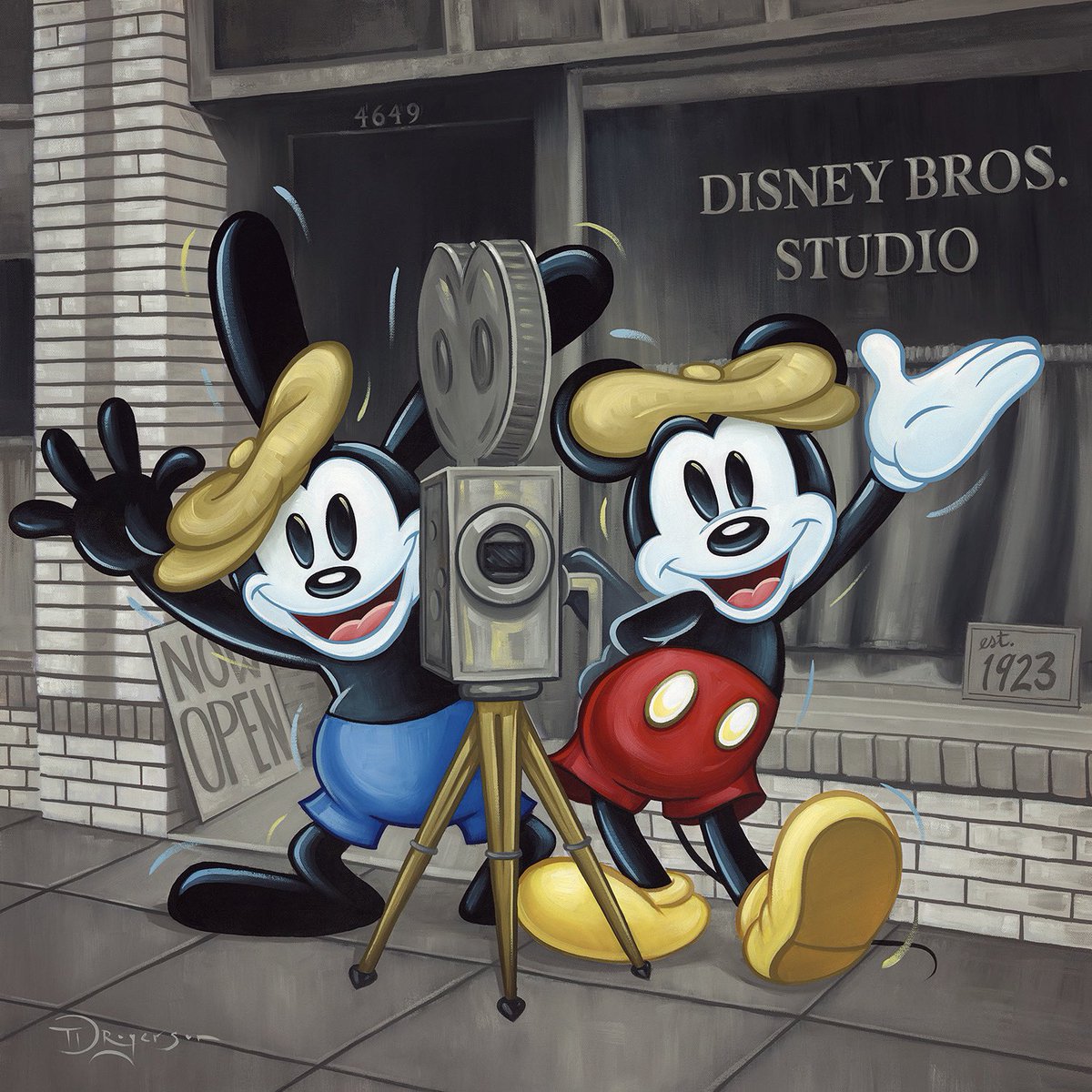 TDRogerson's tweet photo. “Bros is Business” making its debut in 3 days at D23Expo! Stop by Disney Fine Art (#1801) this Fri-Sun, Sept 9-11, to see new artworks and live painting! #d23 #D23Expo https://t.co/DRGrqzz7su