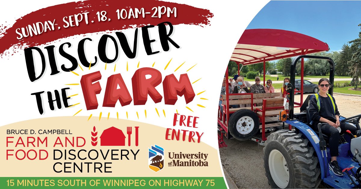 Come on out to #DiscovertheFarm on Sunday September 18th from 10am-2pm. During this free event you will meet local producers, see live animals, and explore all that agriculture has to offer. Free food will be served while supplies last!