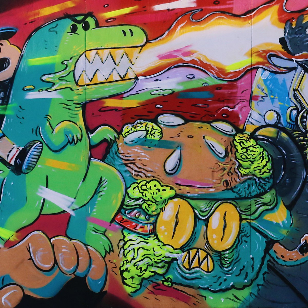 alexmdc's tweet image. Mural at @ILLFESTATX - can’t wait to paint again!!!