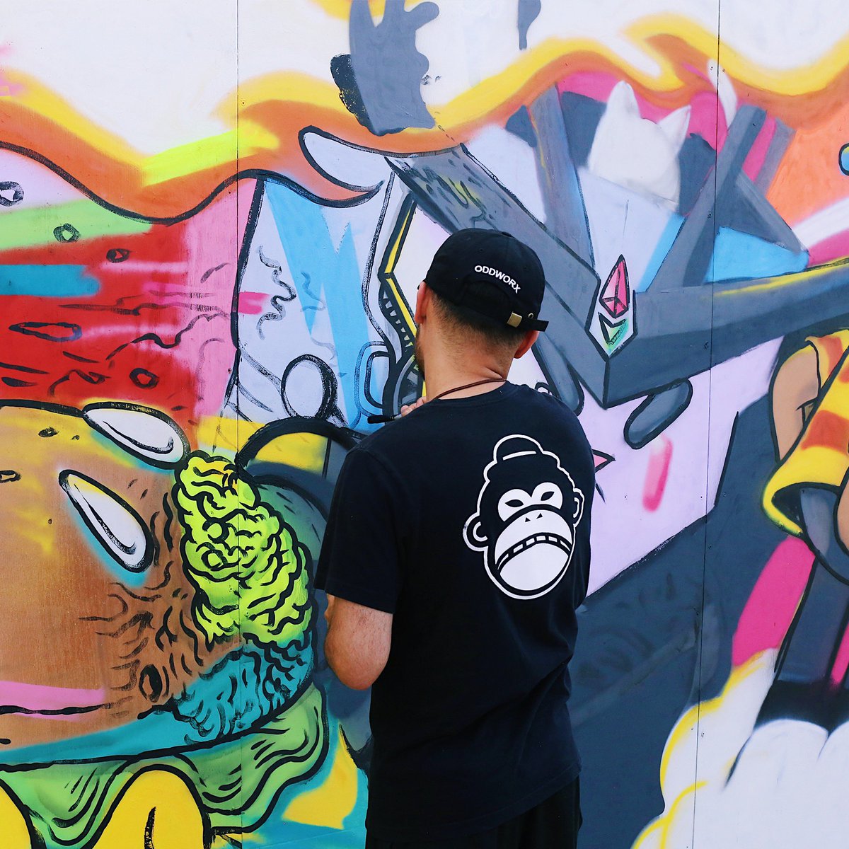 alexmdc's tweet image. Mural at @ILLFESTATX - can’t wait to paint again!!!