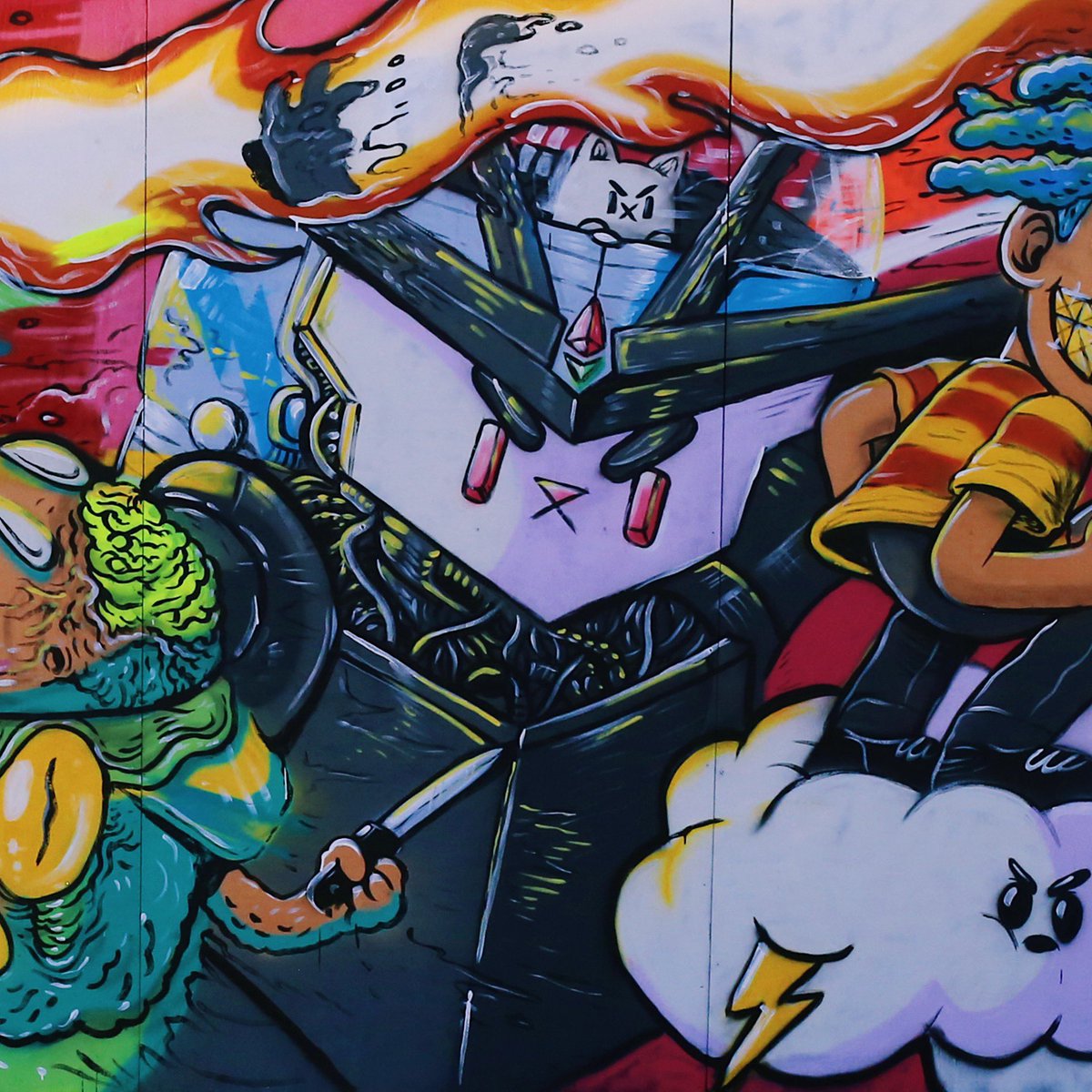 alexmdc's tweet image. Mural at @ILLFESTATX - can’t wait to paint again!!!