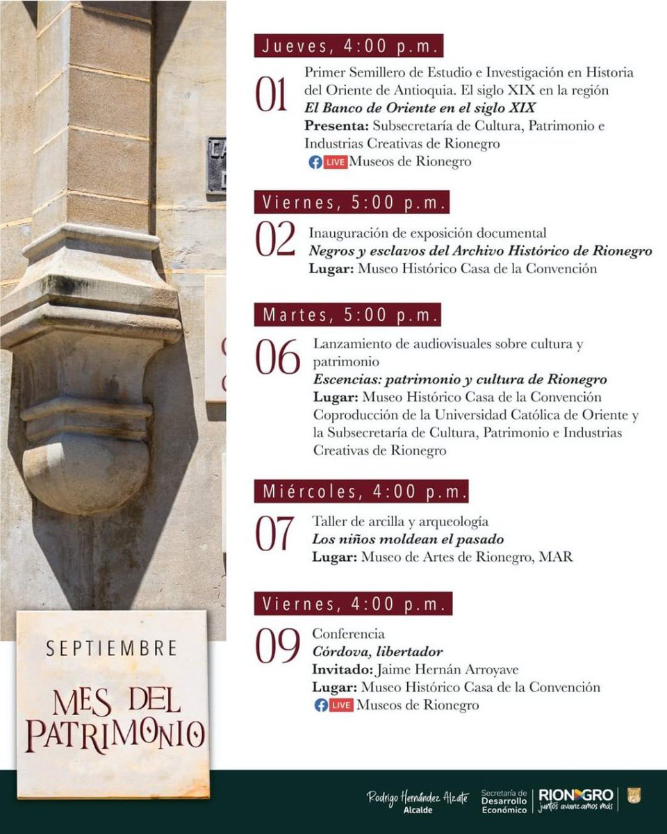 uconiano's tweet photo. #talentoUCO | Nos sumamos a la exhibición patrimonio de Rionegro. Nos enorgullece que el día de hoy a las 5:00 p.m. sea el lanzamiento de audiovisuales Esencias: cultura y patrimonio un producto desarrollado por los estudiantes de Comunicación Social de nuestra institución. 📸🎙 https://t.co/htAAtKwl0M