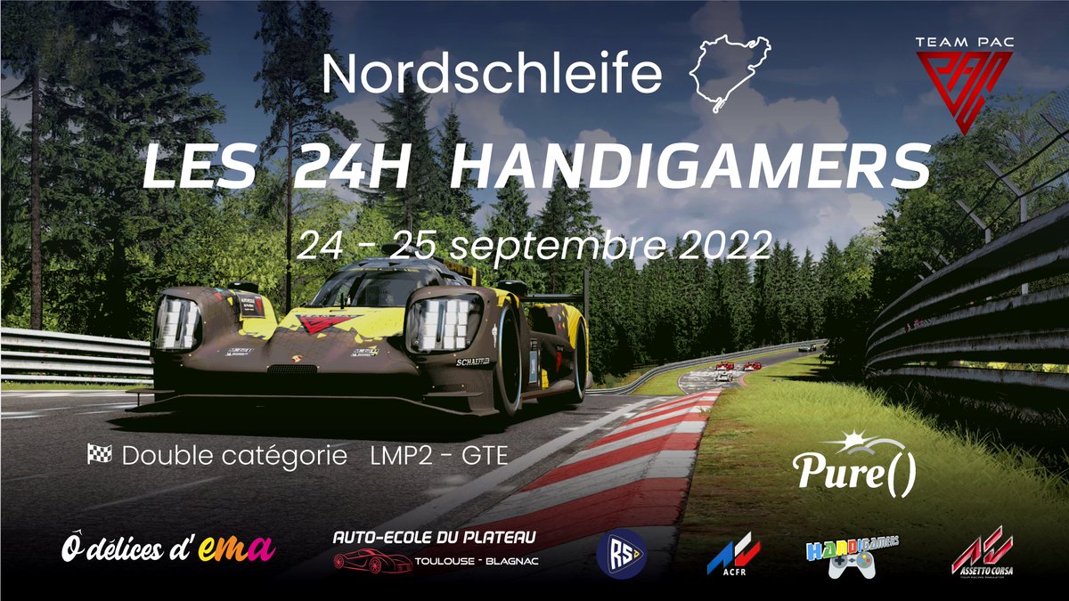 cocci_events's tweet photo. Encore de la place pour rouler pour les 24h Handigamers ! Sur Assetto Corsa Ultimate (PC), vous voulez rouler pour la bonne cause ? Par ici : https://t.co/jt27oYCqSN
https://t.co/XnpCl7lYL9

@davidcombarieu @RaceStartTV #assettocorsa #caritatif #simracing #charity #handicap https://t.co/PNYmpROJ3e