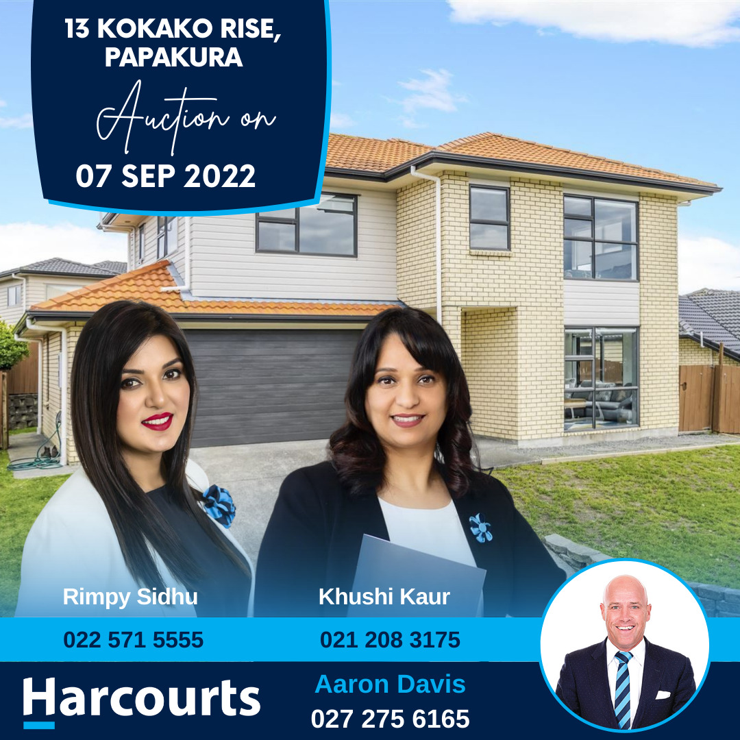 aarondavisnz's tweet photo. π£ Auction 07 Sep 2022
π 13 Kokako Rise, Papakura
β° 06:00 PM
Rimpy Sidhu and Khushi Kaur from Harcourts Papatoetoe.
#aarondavisauctioneer #harcourtsnz #propertynz #auctioneer #auction #realestatenz #yourharcourts https://t.co/uqry8VG9lf