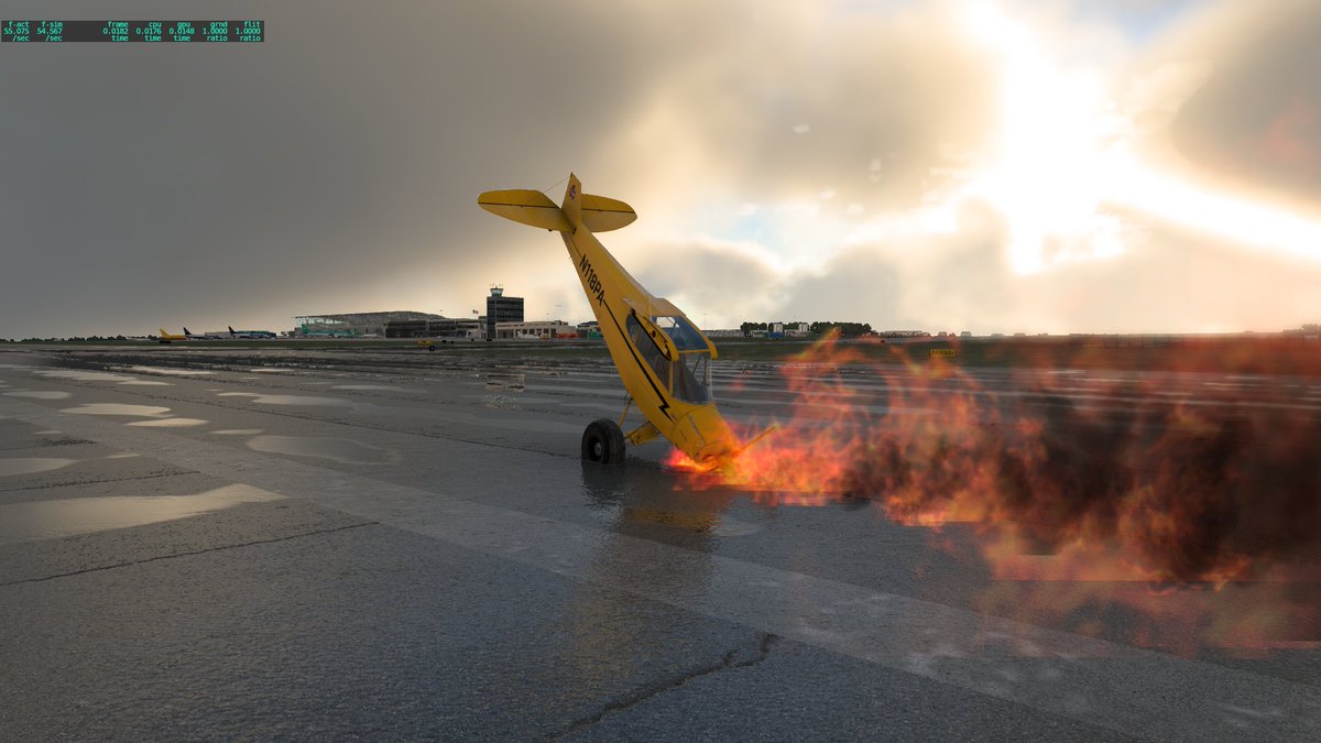dtwotonemurphy's tweet photo. One extreme to another @XPlaneOfficial . Beta's can be fun 😆🛩️🍻
#xplane12 #flightsimulator #pilotfail #avgeek https://t.co/VPlopwx8WN