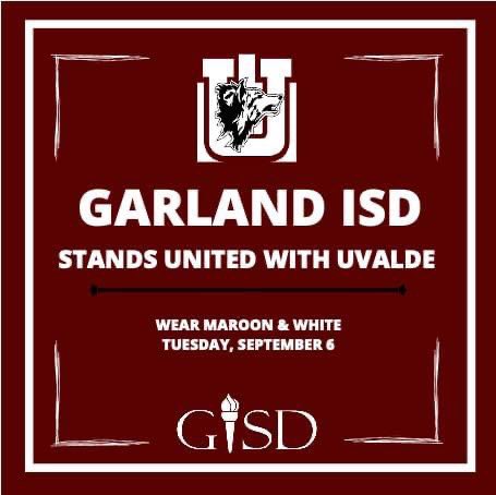 <a href="/Sellers_Sharks/">Sellers MS</a> and Garland ISD stand united in support of the Uvalde community. #UvaldeStrong