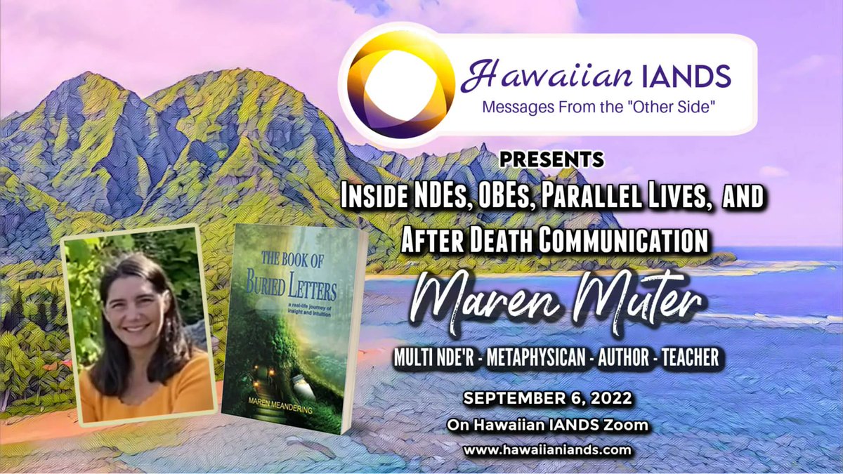 IANDS's tweet photo. Ever wondered how #NDE and #OBE work? Do you have questions about the #afterlife? #afterdeathcommunication? Come explore these questions and more with Maren Muter, multi NDEr metaphysician & author TODAY! 9pm EDT
https://t.co/pqzejImKGa
#neardeathexperience #spiritualawakening https://t.co/fAcB1VJVyc