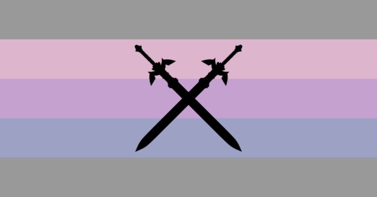 bi_sapphillean's tweet photo. introducing the bisexual sword flag!! anyone who is bi can use it!! (rtwt if you’d like to share it <3) https://t.co/7R6taEYAGd
