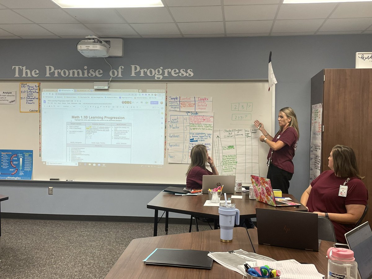 WESMrsWilson's tweet photo. Modeling strategies as we unpack our essential standard 🎉 We love learning from each other! @TISDWES https://t.co/dU4fNUVUDB