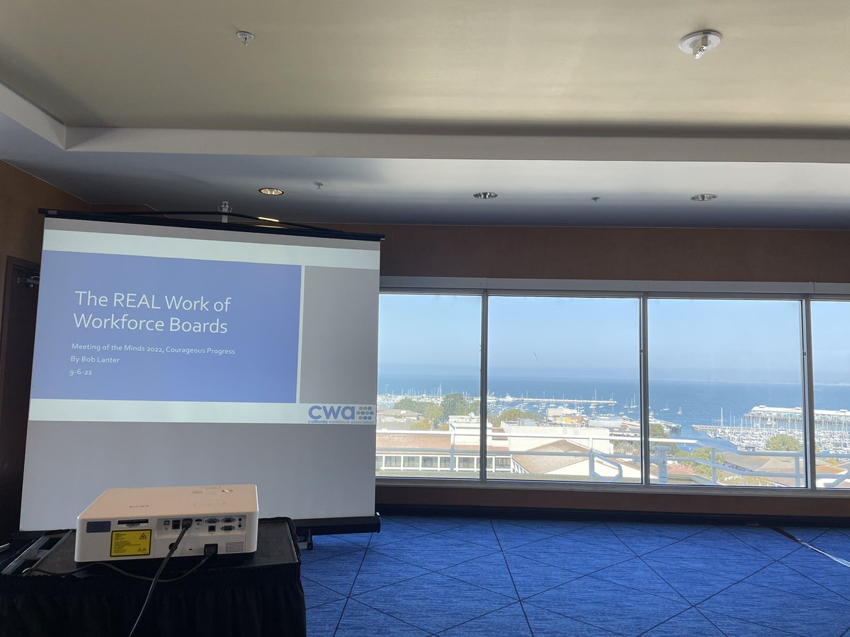 Michelle_Skoor's tweet photo. Kicking off @CAWorkforce conference with Bob Lanter’s great presentation and this view! #workforcedevelopment #workforceboards https://t.co/nqD0WqJlsn