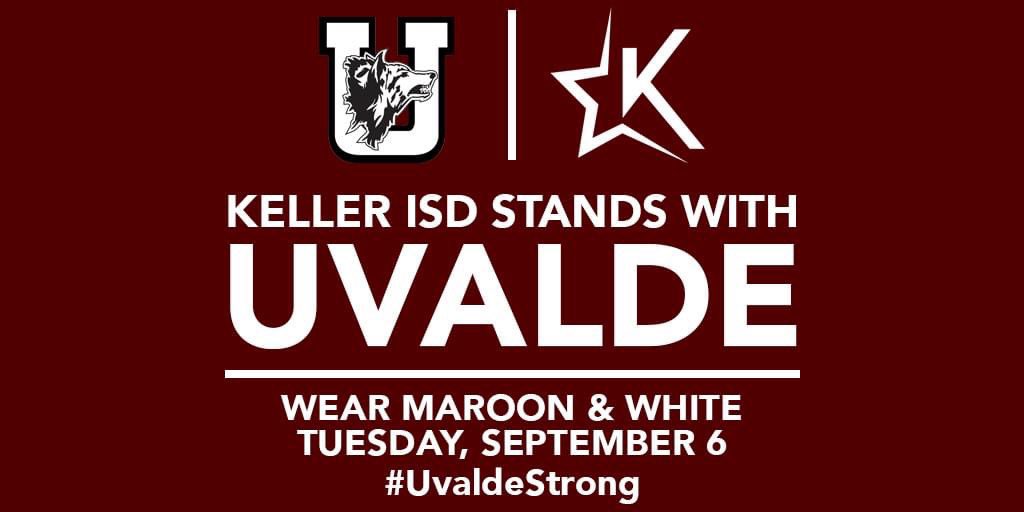 Standing with so many in my district and others across Texas to send love and support to Uvalde! ❤️#UvaldeStrong <a href="/KellerISD/">Keller Schools</a> <a href="/CaprockES/">Caprock Elementary</a>