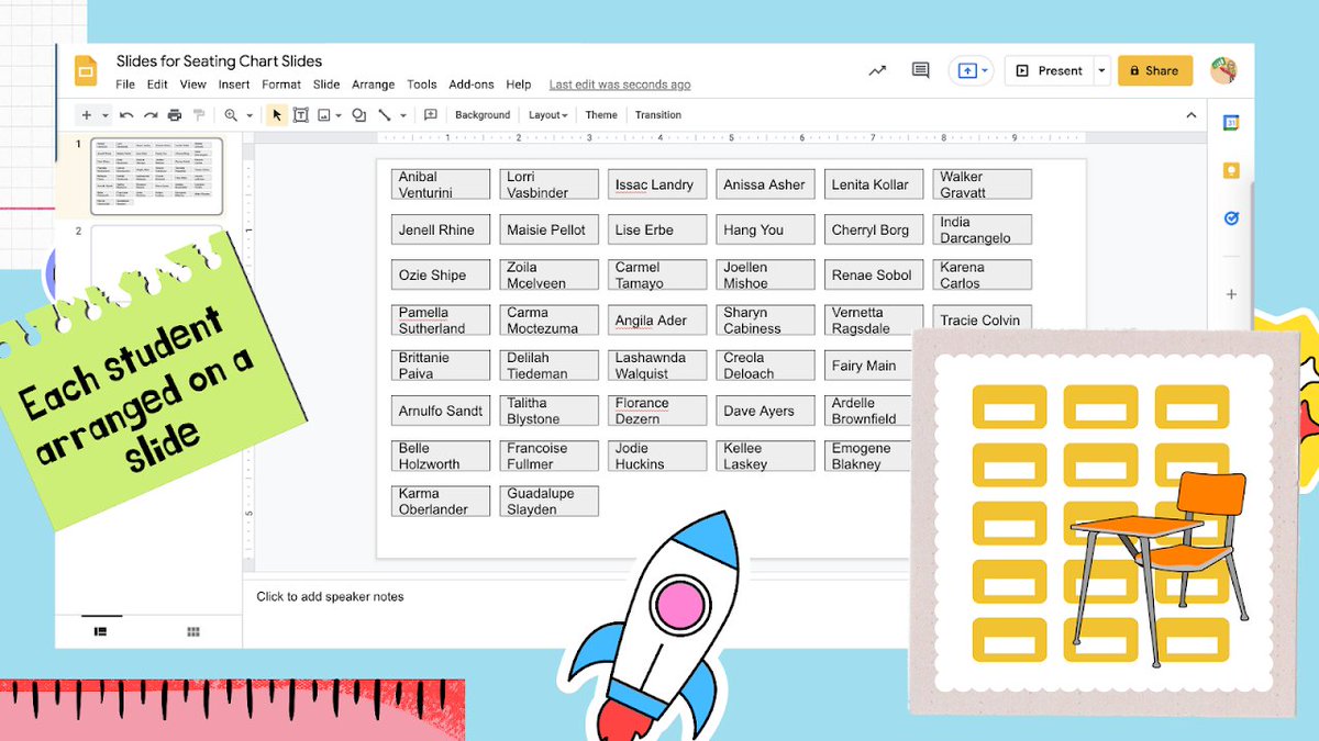 alicekeeler's tweet photo. Send text from Google Doc to Slides. 

"Drag and move the tiles to create a seating chart or word sort." 

https://t.co/AjF1mF7K3N https://t.co/9KIqdVQekG