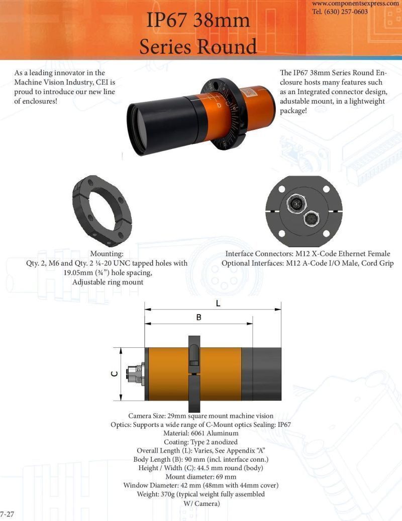 componentsex's tweet photo. The IP67 is one of our most popular camera enclosures because it is small, lightweight, and is of course compatible with our EN-M4 mount. You can find both of these products on our website here https://t.co/BT0ZRaK0RB

#IP67 #enclosures #machinevision #machinevisionsolutions https://t.co/w2uckjZioF