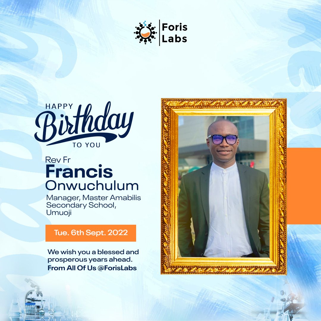 ForisLabs's tweet photo. Today we celebrate Rev Fr Francis, the Manager of Mater Amabilis Secondary School Umuoji.
We pray that God will bless you abundantly as you continue to work in his vineyard.
Happy Birthday from all of us @ForisLabs
#forislabs https://t.co/8rVVrDkocr