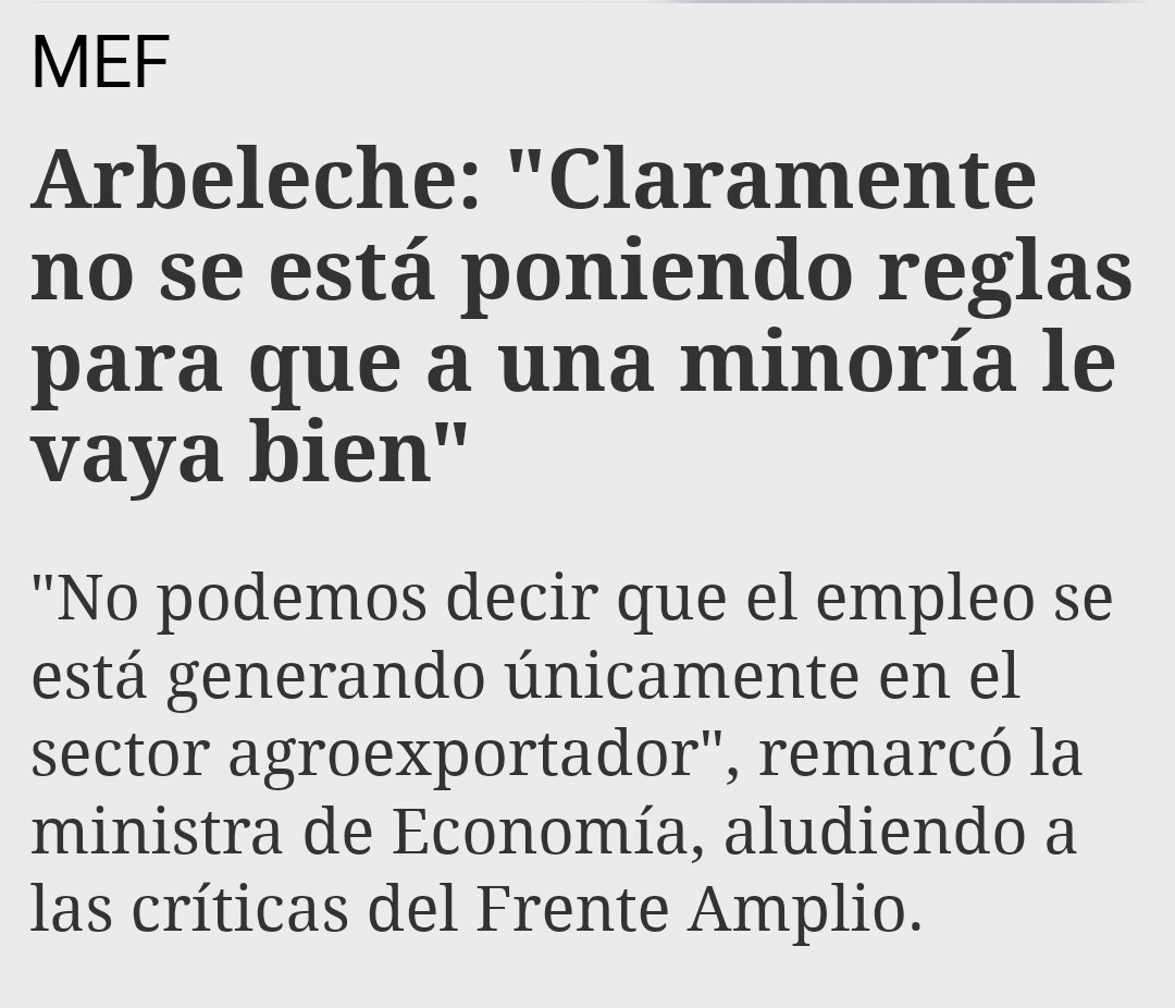 Está claro Ministra,se gobierna para los amigos de Lacalle,los malla oro.Las cuentas no funcionan para las mayorías de este país trabajadores,jubilados pensionistas,en el 2024 está población no tendrá el poder de compra del 2019 La inversión productiva creció en 2022 cae un 50  %
