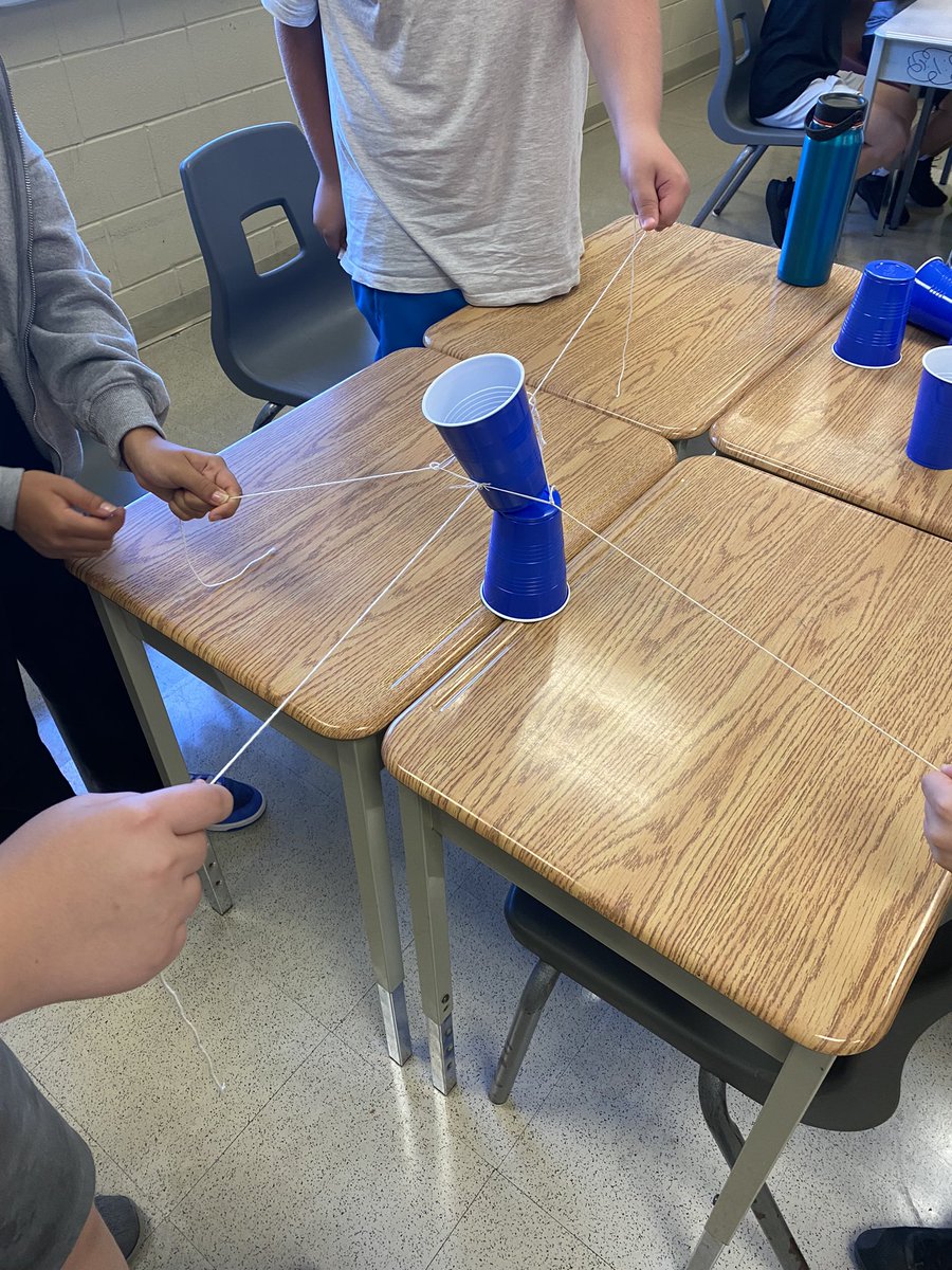 scott_classroom's tweet photo. One of the best moments of our #HDSBFirstDay was The Cup Challenge! Great team building activity that 7-1 nailed! https://t.co/hdeb6osKv7
