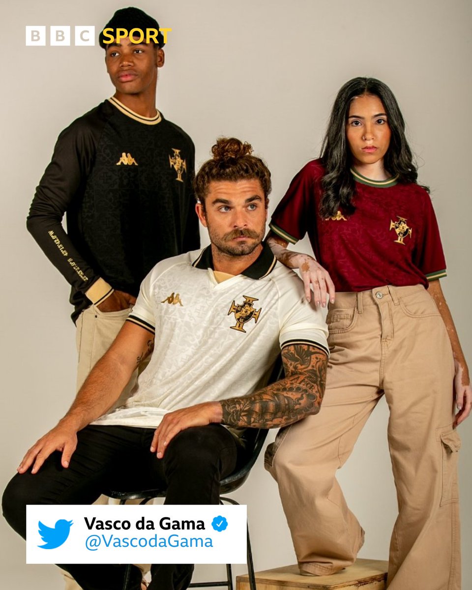 BBCMOTD's tweet photo. Three new shirts, three Ws for Vasco da Gama 😍😍😍 https://t.co/WibTlxs5kw