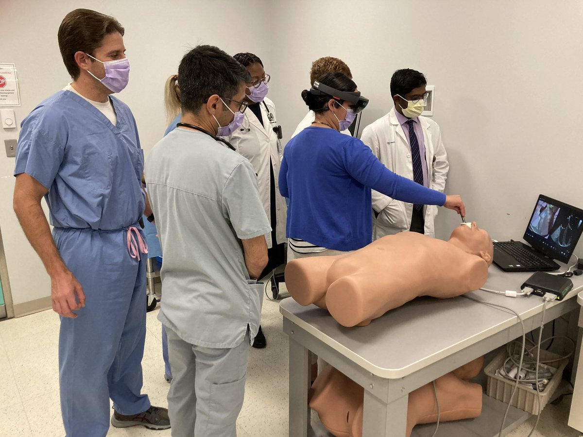 Teaching TEE skills to some of the fellows using virtual reality at simulation center at Mayo. Made things so much easier to understand. Wish I had this when I was learning.