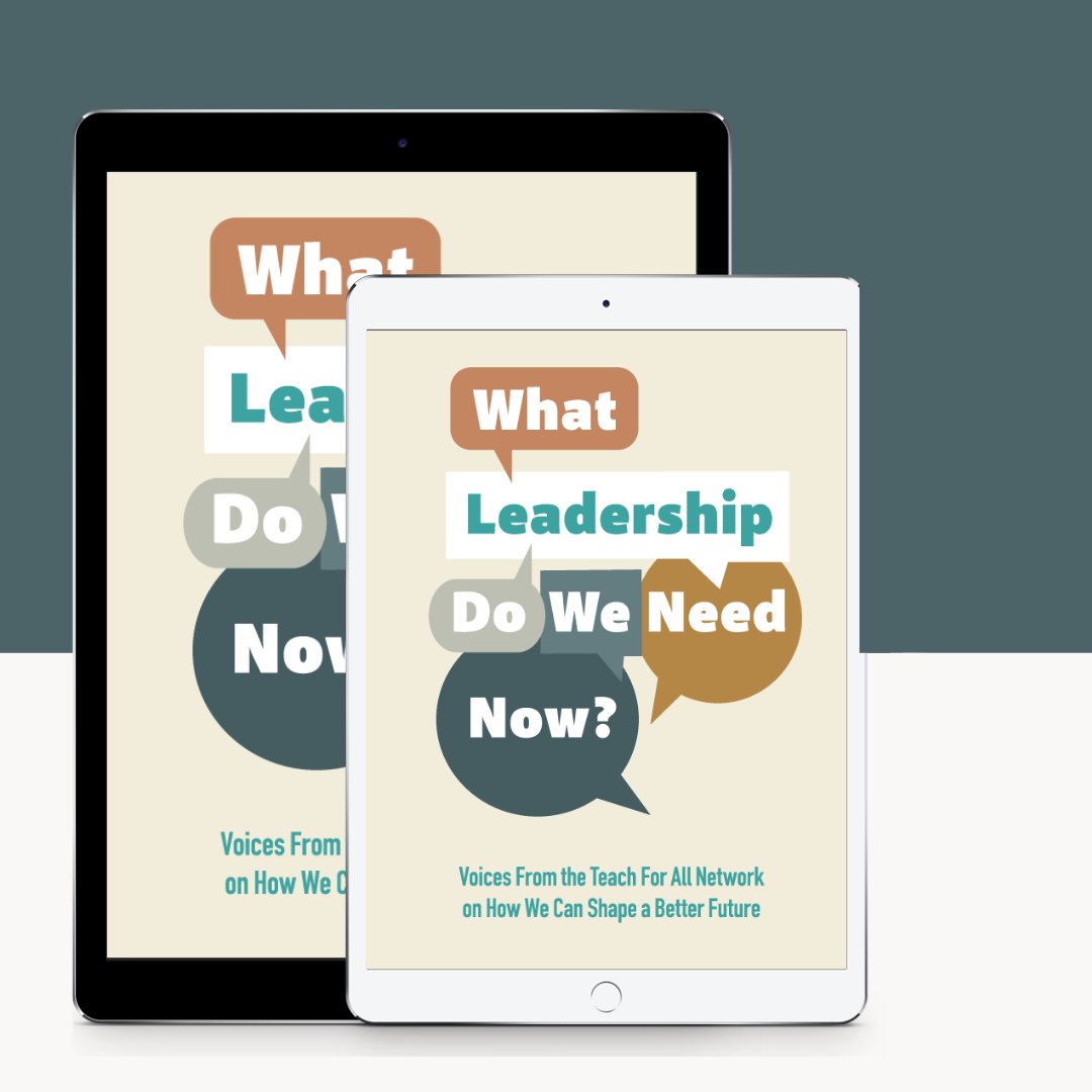 TeachForAll's tweet photo. 📣 Exciting news! @TeachForAll’s eBook “What Leadership Do We Need Now?” will be available for download beginning September 7, 2022!

Read diverse perspectives from the network, and share your own – download the free eBook at: https://t.co/wbqIc7WM13 #LeadershipWeNeed https://t.co/KhIOgTCKgJ