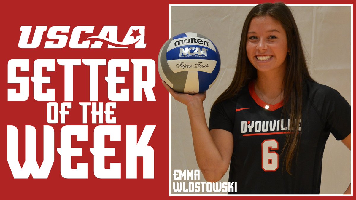dyouvillewvb's tweet photo. For the second week in a row, Emma Wlostowski was named USCAA D1 Volleyball Setter of the Week!

https://t.co/S0GBEltpaU

#GoSaints | #FeedTheDawgs https://t.co/NTFXiwSb4c