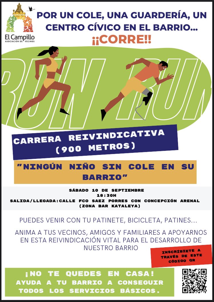 AAVVelcampillo's tweet photo. ¿Se os ocurre una mejor causa para mover el esqueleto? Os esperamos! @AytoLogrono @KilianCD @rubenantonanzas @LogronoDeporte @AAVVNorte https://t.co/y8tFvEWfqQ