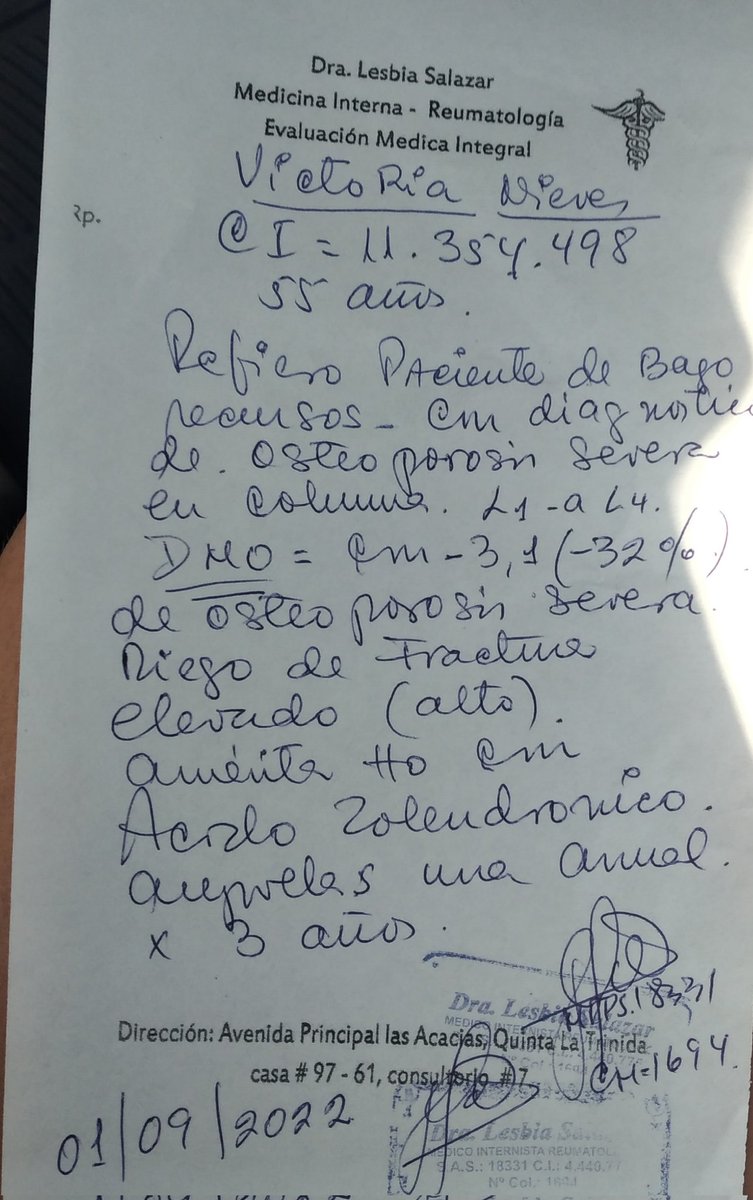Hola buenas tardes por favor necesito de su ayuda mi hermana Victoria Nieves tiene osteoporosis aguda y necesita una serie de medicamentos los cuales unos son muy costoso, cualquier ayuda super agradecida. Los interesados escribir por acá @irrael <a href="/jesusmedinae/">Jesús Medina Ezaine</a> <a href="/NucleoNoticias/">Núcleo Noticias</a>