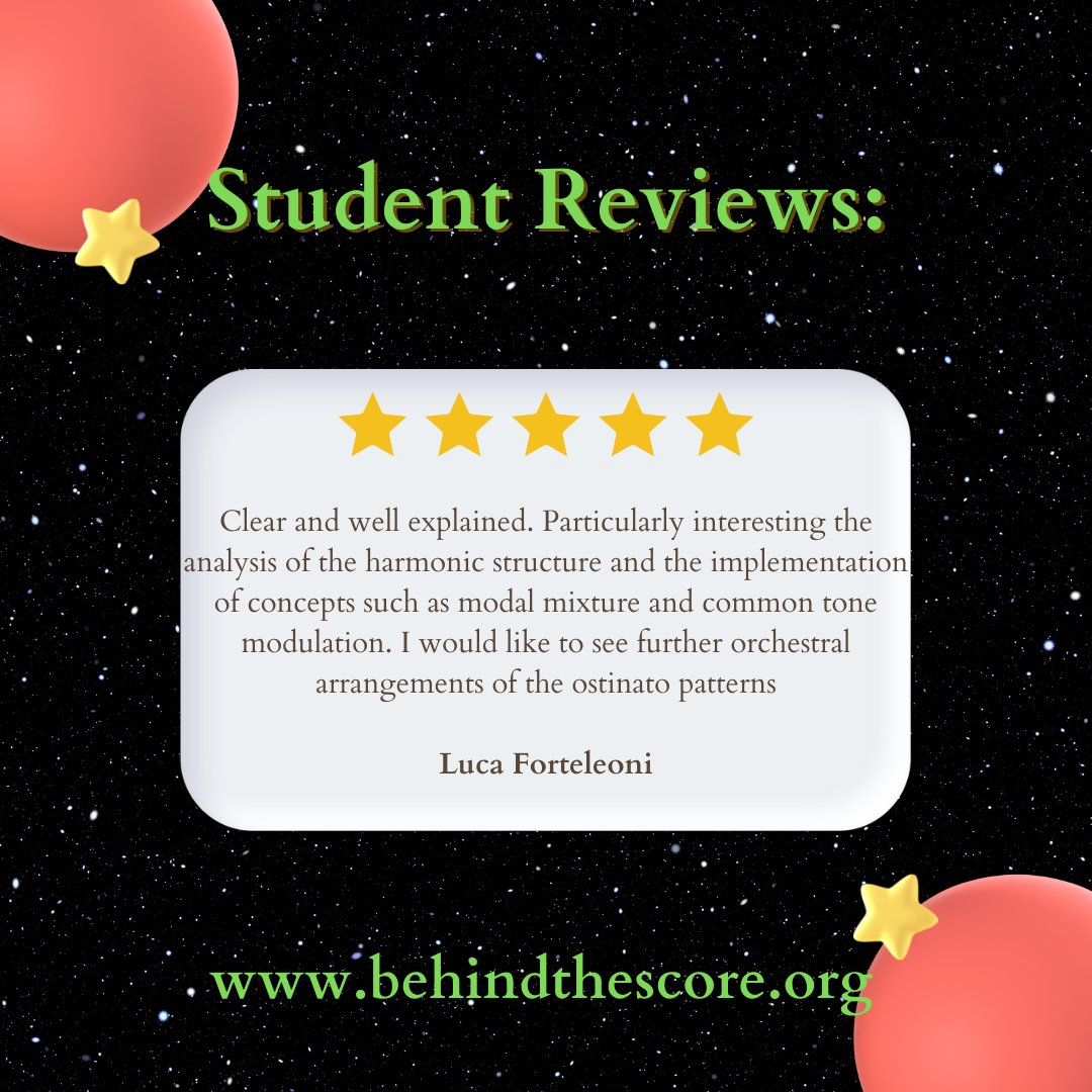 BTScore_Org's tweet photo. Check out what students are saying about our courses. Let us know how we can help you on your musical journey!
Stop by https://t.co/rRuZkEtwzf to say hi! ❤️
#Composer #Composition #MusicProducer #MusicProduction #FilmMusic #MediaComposition
#MusicTheory #LibraryMusic #ProAudio https://t.co/CM53K5TypN
