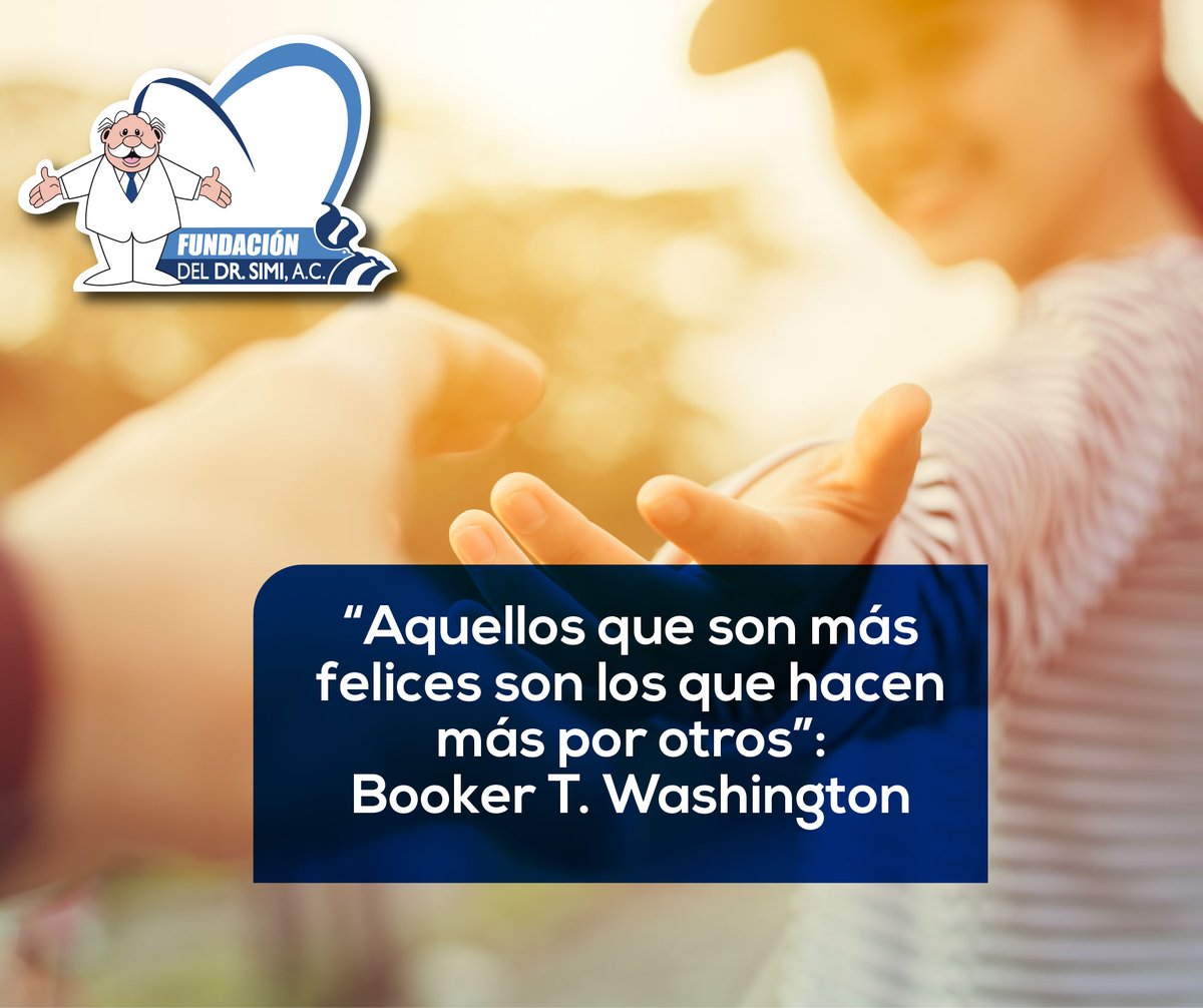 fundaciondrsimi's tweet photo. Son más felices, dignos de respeto y admiración, aquellos que ayudan de corazón. #ValoresSimi #ValoresYPrincipios #Frases https://t.co/8cUarLE8C7