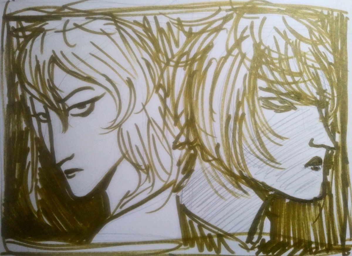 ThatCatelf's tweet photo. I did a 2 AM sketch of Themis and Erichthonios....I care them. Ft. Lahabrea live (dad)slug reaction https://t.co/To5NyiOy5h