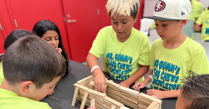 49ersFoundation's tweet photo. After nearly three years, we are thrilled to welcome students back to @levisstadium for the reimagined 49ers EDU presented by @Chevron Home &amp; Away program! We are excited to continue our mission of inspiring our Bay Area youth to become the next generation of STEAM leaders. https://t.co/oJZswXOY9Y
