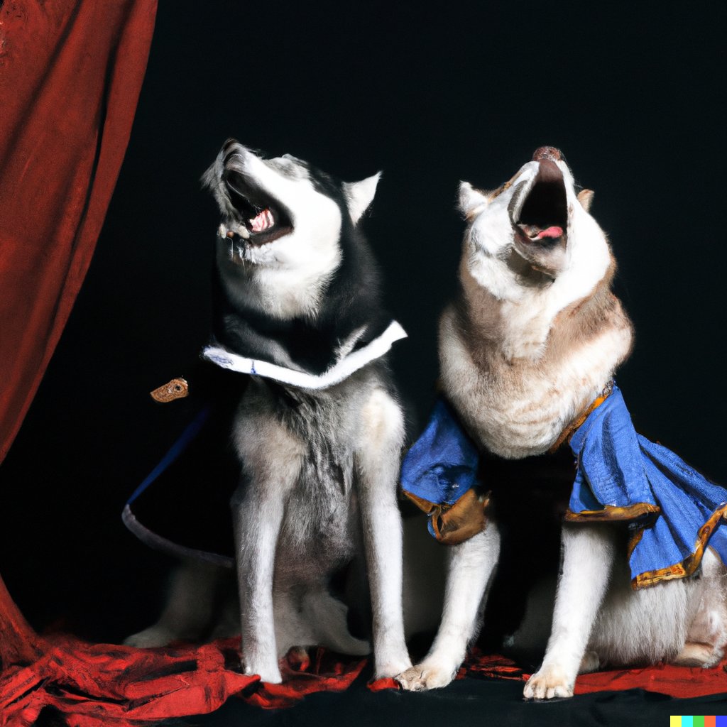kathygori's tweet photo. Siberian Huskies performing Romeo and Juliet #siberianhusky #dogsoftwitter #sibes https://t.co/ULrSKNaaHq