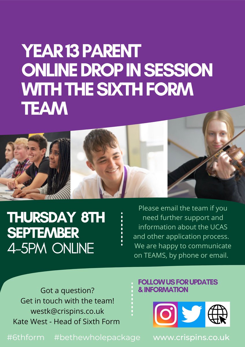 St. Crispin's Sixth Form (@crispins6thform) on Twitter photo 