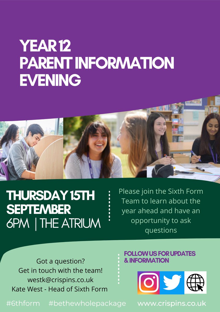 St. Crispin's Sixth Form (@crispins6thform) on Twitter photo 