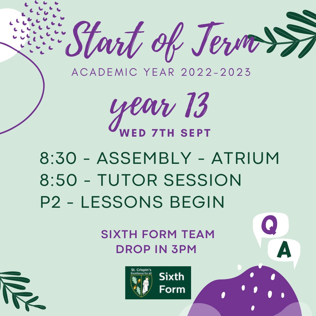 St. Crispin's Sixth Form (@crispins6thform) on Twitter photo 
