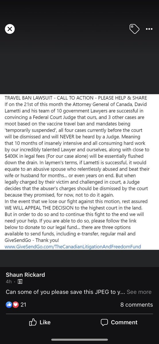 Help end the madness. 

GiveSendGo.com/TheCanadianLit…

#EndTheMandates