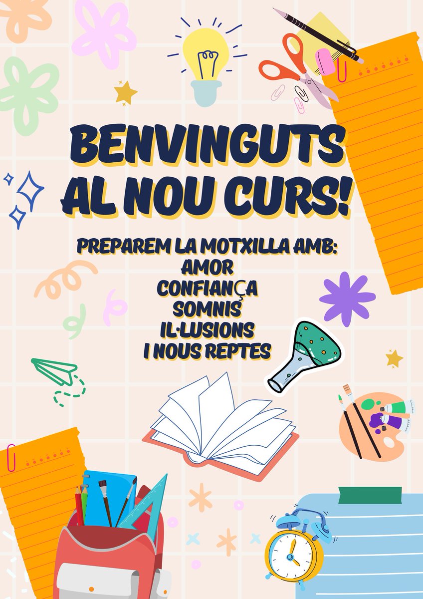 IELaTordera's tweet photo. Iniciem un nou curs amb noves il·lusions! https://t.co/sqCublSsvb