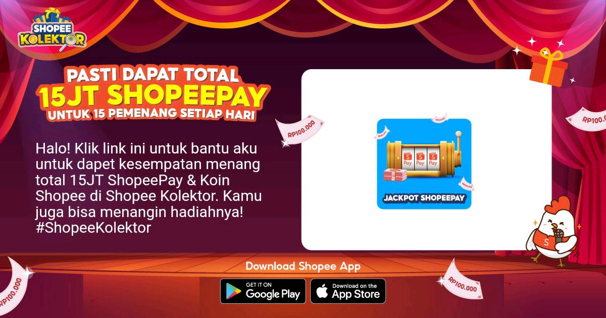mahasiswibu's tweet photo. Halo! Klik link ini untuk bantu aku untuk dapet kesempatan menang total 15JT ShopeePay &amp; Koin Shopee di Shopee Kolektor. Kamu juga bisa menangin hadiahnya! #ShopeeKolektor https://t.co/ubmITtxljI