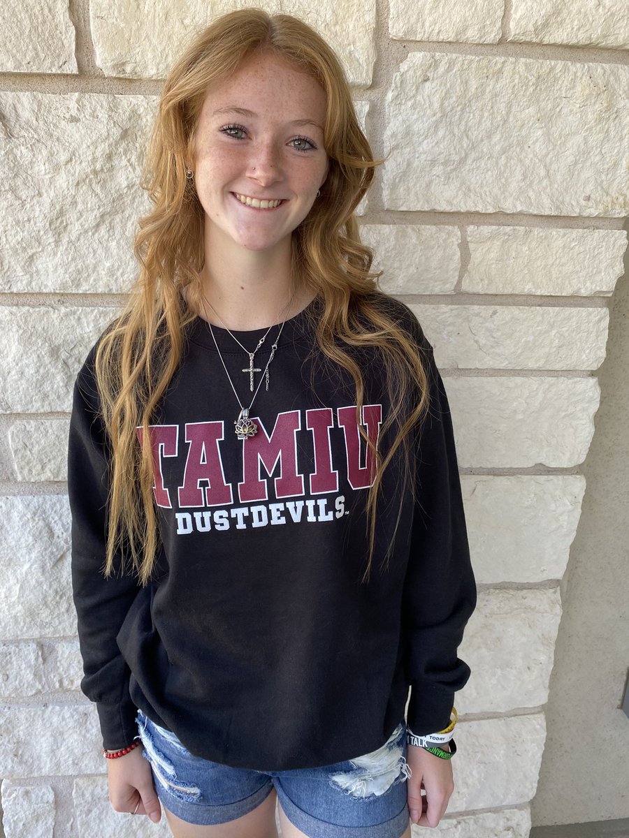 Kylie_Goad's tweet photo. I am excited and honored to announce my verbal commitment to Texas A&amp;M International University! Go Dustdevils! @JohnsonJagsSB @sal850 @TAMIU_SB @Envy_Softball https://t.co/hUpeDB4oId