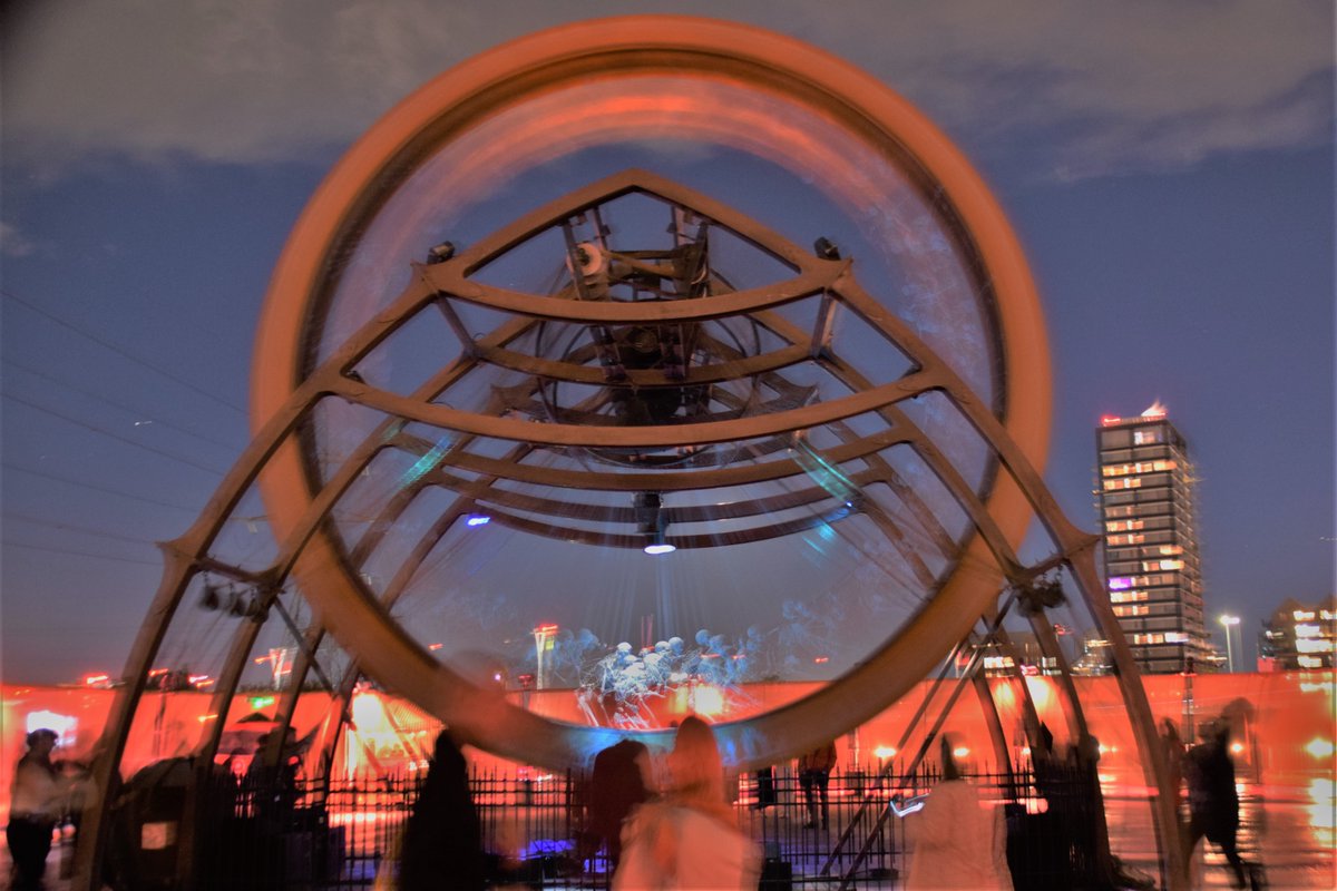 AJBC_1's tweet photo. Went to see (and pull!) the people powered #CHARON #zoetrope by #peterhudson that is currently at a site next to #CanningTown station as part of #GDIF2022 - well worth a visit.

@GDIFestival in @NewhamLondon funded by @YourRoyalDocks #LoveLondon #Art https://t.co/yus8W5IqZq