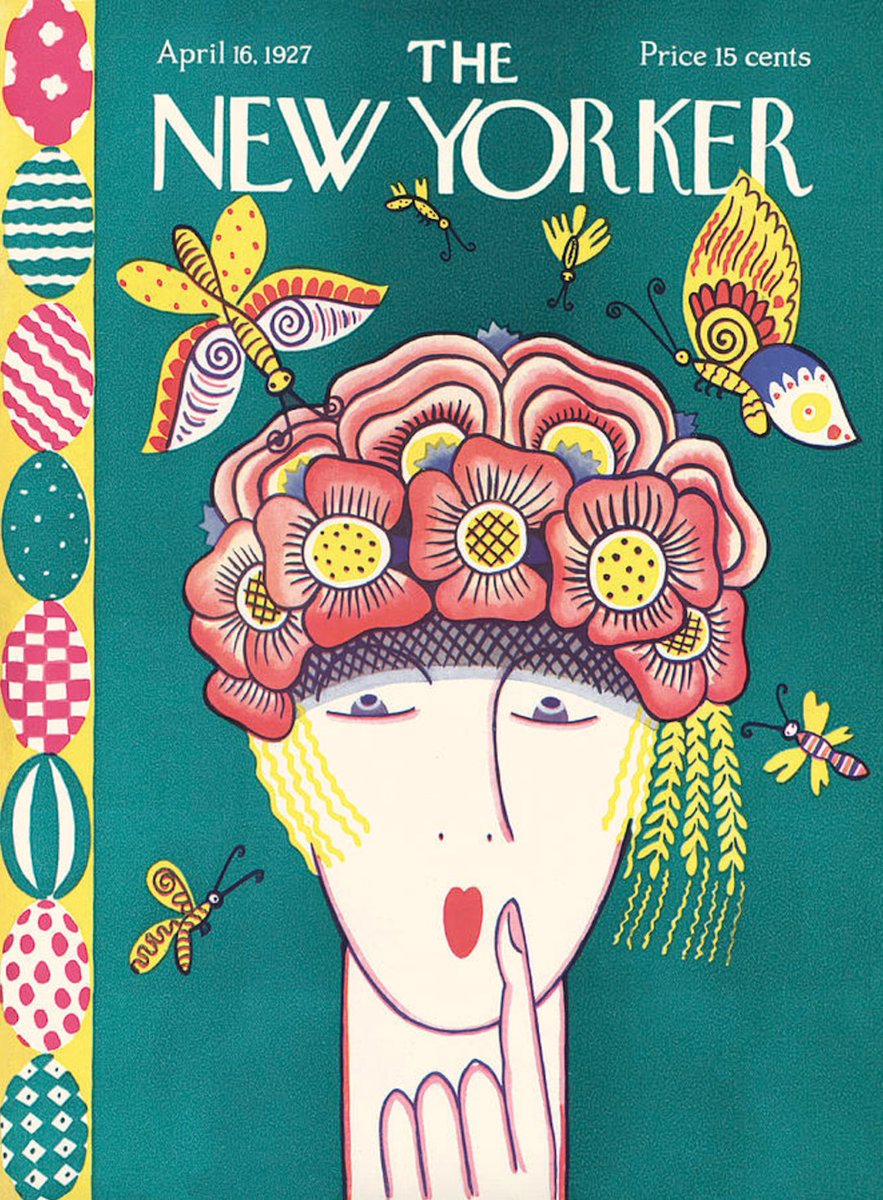 Almost 100 yrs old. April 1927 cover of The New Yorker magazine.
