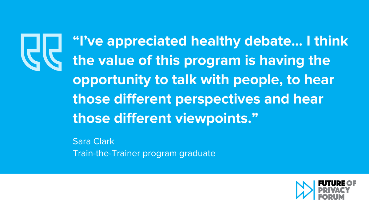 SPrivacyCompass's tweet photo. Whether you are new to the #studentprivacy world or an experienced practitioner, the free @FutureofPrivacy Student Privacy Train-the-Trainer Program will expand your knowledge &amp; connect you with peers from across the country. Learn more and apply by 9/30: https://t.co/wRFr7aTp3E https://t.co/uNxK3CbRkq