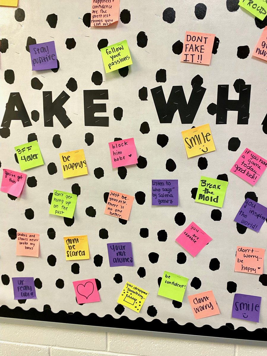 Take What You Need Board spreading positivity and kindness throughout Colts hallways!!